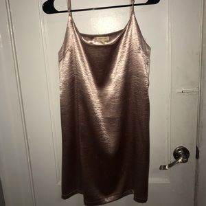 Satin baby pink dress